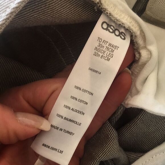 NWT ASOS distressed denim white wash denim jeans - Picture 7 of 8